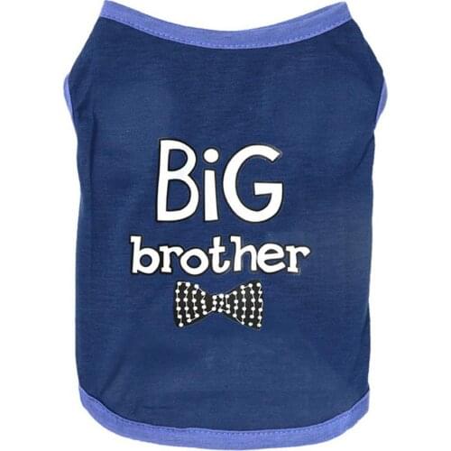 Pet Shirt Letter Printing Breathable Navy Puppy Vest for Summer Dog Clothes for Small Dogs Cute Comfortable Breathable