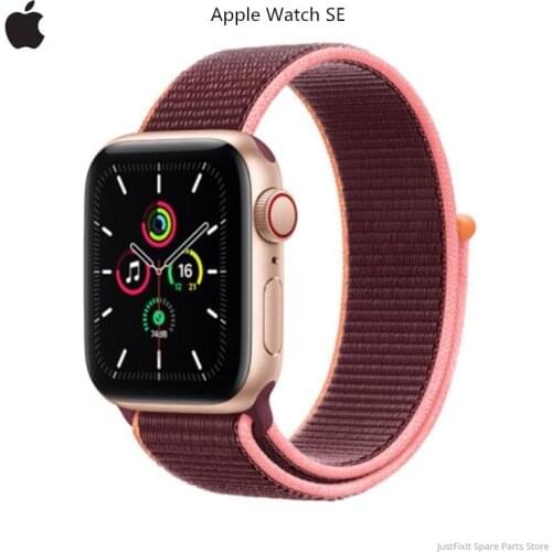 New Apple Watch SE GPS + Cellular 40MM/44MM Aluminum Case with Sport Loop Band Remote Smartwatch LTE iwatch SE