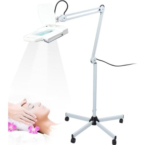 LED 5X Lighted Magnifier Light Stand Magnifier Lamp Beauty Magnifying