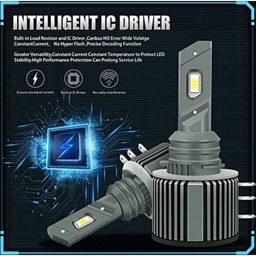 H15 LED Headlight Bulbs Conversion Kit 14000LM 12V 35W Canbus Led Bulb 6500K Cool White High Beam Daytime Running Light CSP Car