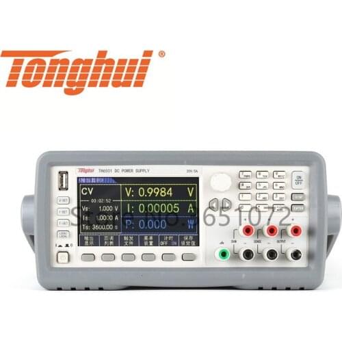 TH6501 Power Source Single Channel High-precision Programmable Linear DC Power Supply 20V/5A/100W