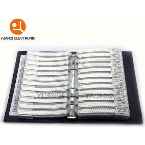 0603 SMD Resistor Sample Book 1% 1/10W 0R-10M 170valuesx50pcs=8500pcs Resistor Kit 0R~10M 0R 1R-10M
