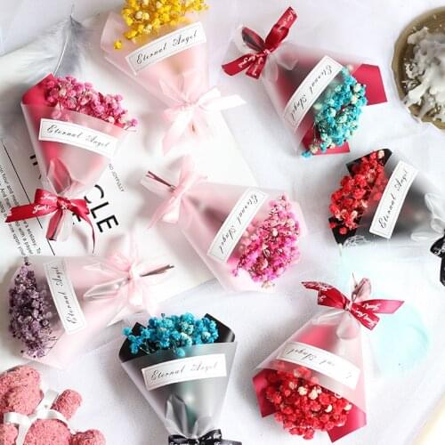 1 Bunch of Mini Gypsophila Bouquet Dried Flowers Wedding Home Decoration Gift Packaging Full Star