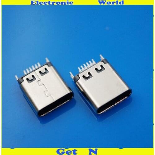 20pcs Vertical USB 0.8 Female Socket 12P Type-C USB Double-sided Plug Copper