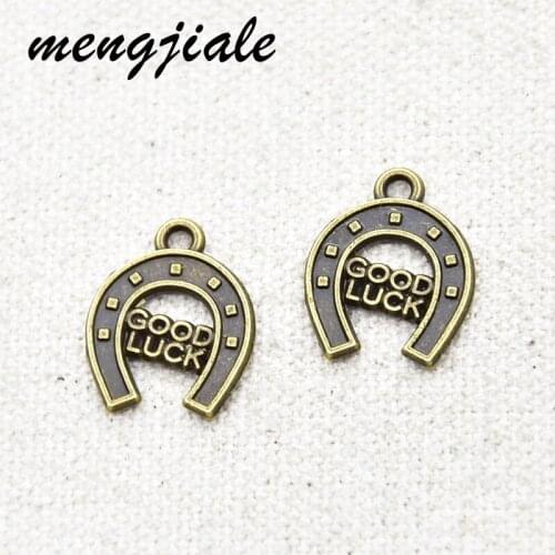 22pcs hot sell Antique Silver charms Horseshoe Pendant Charms Good Luck Charms For Jewelry accessories 18*14*2mm