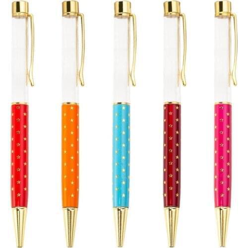 500pcs/lot Creative hand-made metal ball point pen air tube customized advertising gift pen hot sale DIY hand made crystal pen