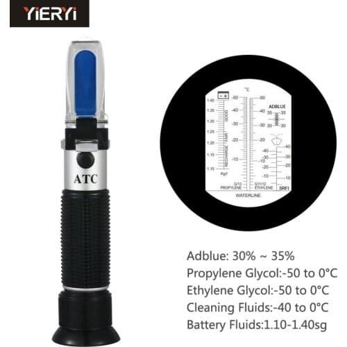 Automotive Antifreez Refractometer Freezing point Urea Urea Concentration Adblue Battery fluid Glass water tester meter ATC Tool