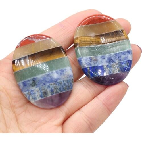 Natural Stone Beads Scraping Plate Reiki Healing Gemstones For Jewelry Making DIY Necklace Pendant Accessory Without Hole