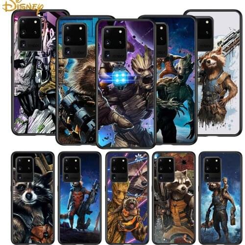 Rocket Raccoon for Samsung S20 FE Ultra Plus A91 A81 A71 A51 A41 A31 A21S A72 A52 A42 A02S Soft Black Phone Case