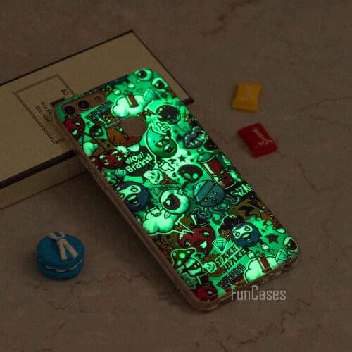 Phone Case for Huawei Enjoy 7s Coque Soft Luminous Animals TPU Flowers Shell for Huawei Enjoy 7s Fundas Colorful Motley Cover