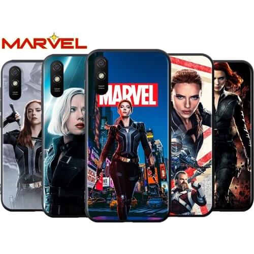 Black Widow Marvel cool for Xiaomi Redmi 10X Pro 9C 9A 9T 9 GO K40 K30 Ultra K20 8 7 S2 6 5 4X Pro Soft Black Phone Case