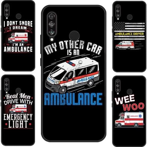 Ambulance Car Case For Huawei P Smart 2019 2021 Nova 5T Mate 20 Lite P20 P30 P40 Honor 20 Pro 8X 9X 10i