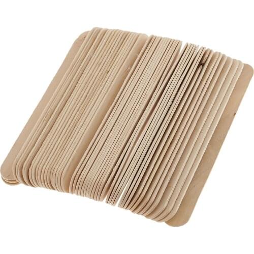 Wooden Stick For Tongue Depress Hair Removal Waxing Infection Preventor Beauty Supplies PACK OF 50PCS