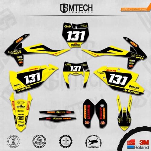 DSMTECH Customized Team Graphics Backgrounds Decals 3M Custom Stickers For KTM 2017-2019 EXC 2016-2018 SXF 020