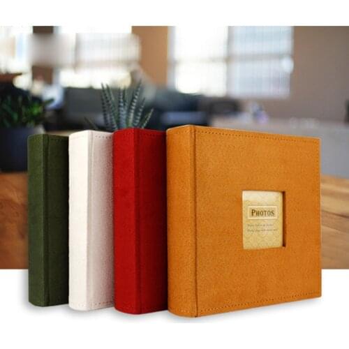 Plush Frame Cover Photo Album 200 Pockets Hold 4x6 Photos General Interleaf Type Family Photo Album With Memo Baby Memory Book