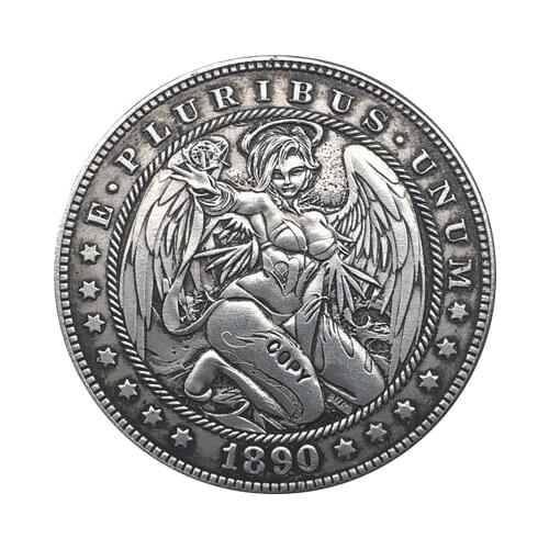 Hobo Nickel 1890-CC USA Morgan Dollar COIN COPY Type 152