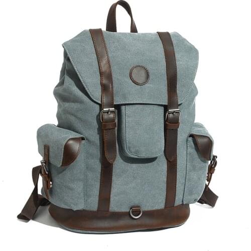 Canvas Backpack for Men Fashion School Bag New Backpack Laptop Bag 15 6 Inches