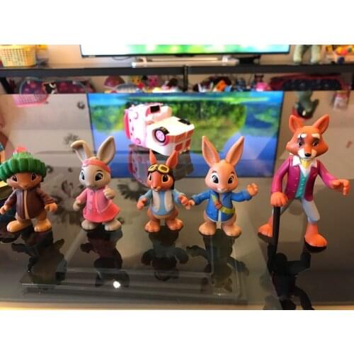 Toys 5pcs/set P e t e r RabbitandFriends ornaments squirrels foxdoll ornaments