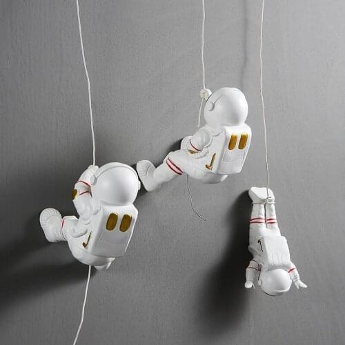 Nordic creative astronaut sculpture childrens room wall decoration boys bedroom living room background wall home decoration