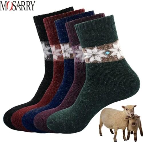 Winter Russia Wool Women Socks Keep Warm Thicken Contain Wool Rabbit Fur Soft Essential Comfortable High Quality Female Socks