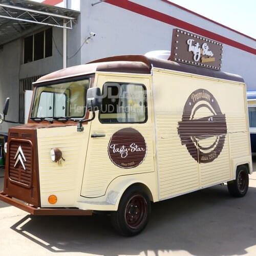 Street Sale Coffee Van Vintage Food Cart Taco Pizza Catering Car Mobile Kiosk Ice Cream Truck