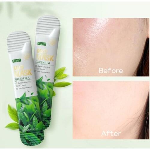 5g Green Tea Mud Mask Deep Cleansing Oil Control Moisturizing Anti Care Face Skin Beauty Remove Sooth Facial Acne Mask Blac U9C7