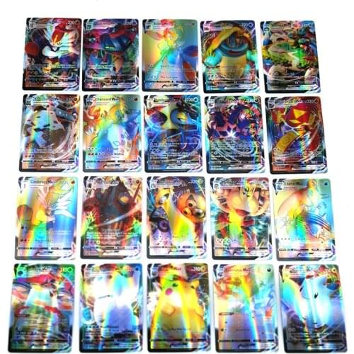 Brand new English version 10-50 V+VMAX Pokemon deck dragon ball no repeated battle a la carte trading game collection toy gift
