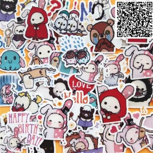 New Trendy Mini cartoon animals Stickers Toy for DIY Exercise Book Diary 40 Sheets A Pack Toys For Children Colorful Toy Sticker