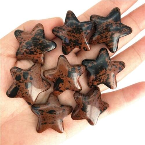 Wholesale 1pc Natural Red Obsidian Stones Star Shaped Crystal Gemstone Healing Reiki Craft Natural Quartz Crystals