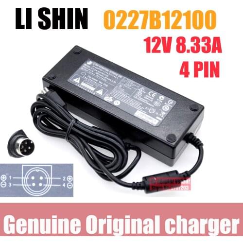 Genuine 0227B12100 12V 8.33A Li Shin Power Supply Charger EA11001E 0415B20180 For nas qnap TS-419P II NAS delta EA11003E adapter