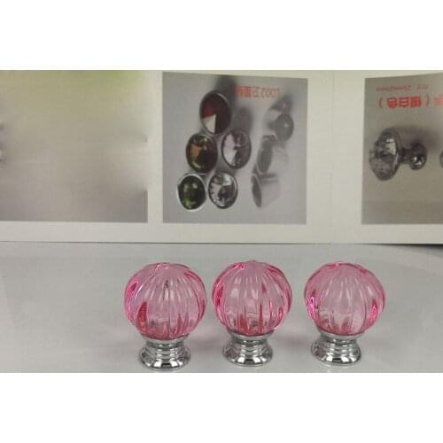 Crystal pumpkin ball handle Single hole shaped crystal handle Clothes cupboard crystal Multi colored pumpkin Crystal ball handle