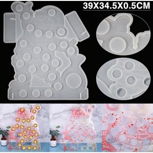 Santa Claus Silicone Mold Christmas Epoxy Resin Mold Chocolate Mold Cake Stencils Casting Tool Festival Decoration Accessories