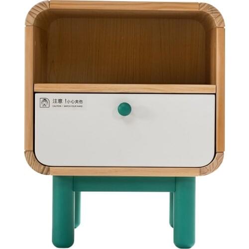 Nordic bedside cabinet solid wood children bedside cabinet bedroom Mini creative simple cabinet locker