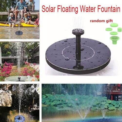 Solar Fountain Mini Portable Round Floating Fountain for Garden Backyard Pond Outdoor Decor(get a gife)