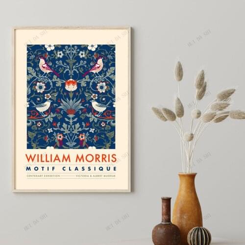William Morris Art Print - Vintage Flower Print, Digital Plants Art Canvas Poster Exhibition Art Poster Quality Print Abstract