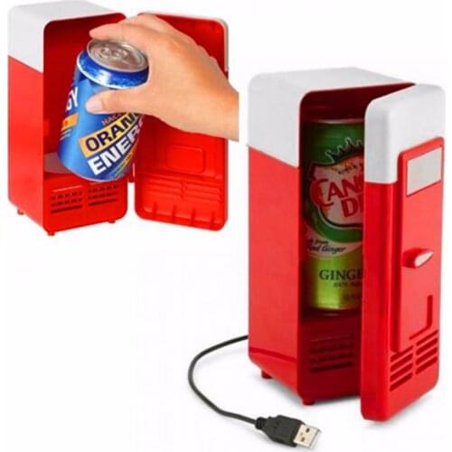 High quality Mini USB Fridge office Cooler Beverage Drink Cans Cooler Warmer Portable Refrigerator USB Gadget for Laptop for PC