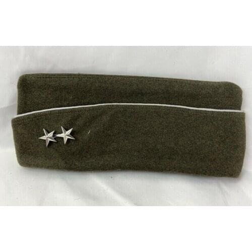 WW2 US ARMY OFFICERS WOOL GARRISON CAP HAT 2 STAR MAJOR GENERAL RANK BADGES SOLDIER MILITARY HAT WAR REENACTMENTS 5605101