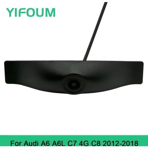 YIFOUM HD CCD Car Front View Parking Night Vision Positive Waterproof Logo Camera For Audi A6 A6L C7 Avant C8 Cockpit 2012-2018
