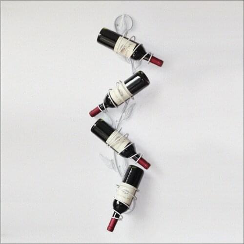 Iron wine rack European wine bottle holder wine display bar bar living room wine cabinet wall hanging decorations