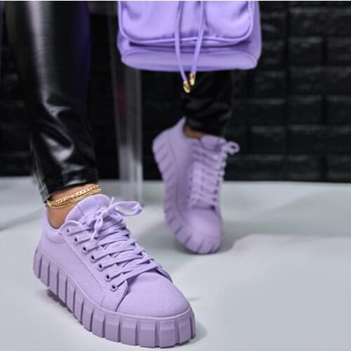 Rimocy Mix Color Flat Casual Shoes for Women 2021 Lace Up Low Heel Canvas Shoes Woman Plus Size Outdoor Walking Sneakers Female