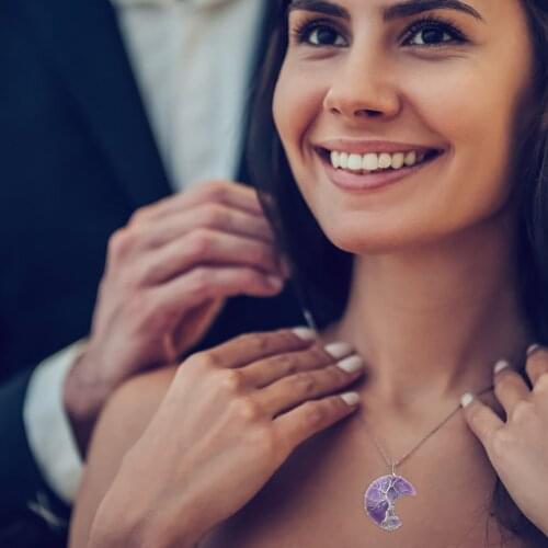 Woman Handmade Necklace Jewelry Moon Natural Crystal Stone Jewelry Pendant Necklace Fashion Item Different Models чокер 40