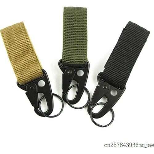 100 Pcs Multifunctional Nylon Carabiner Quickdraws Key Chain Hook Webbing Backpack Straps Hanging Belt Clip Tactical Bag Strap