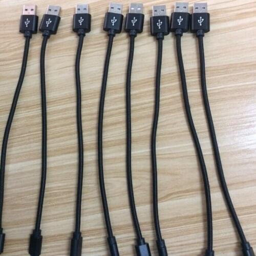 1000pcs/lot Short Braided USB Cable Cord Line For iphone 6 6S 7 8 Plus 5S