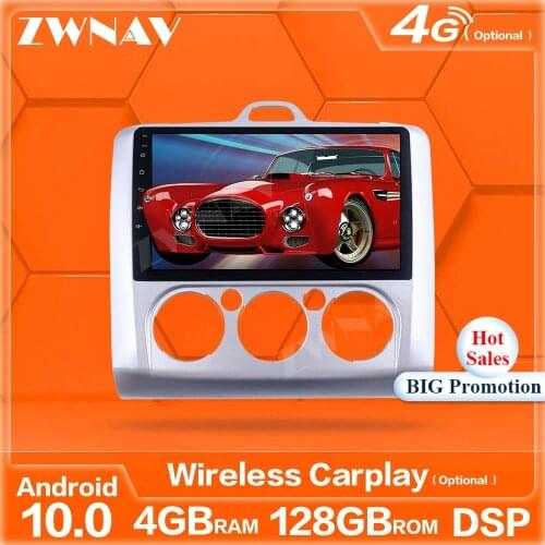 128G Carplay Android 10.0 Player Screen For Ford FOCUS 2007 2008 2009 2010 2011 GPS Navi Auto Audio Radio Music Stereo Head Unit