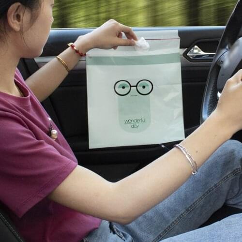 15 Pcs Car Interior Cleaning Bag Cute Cartoon Frog Car Trash Bag Disposable Garbage Bag Self-adhesive Cleaning Bags For Home