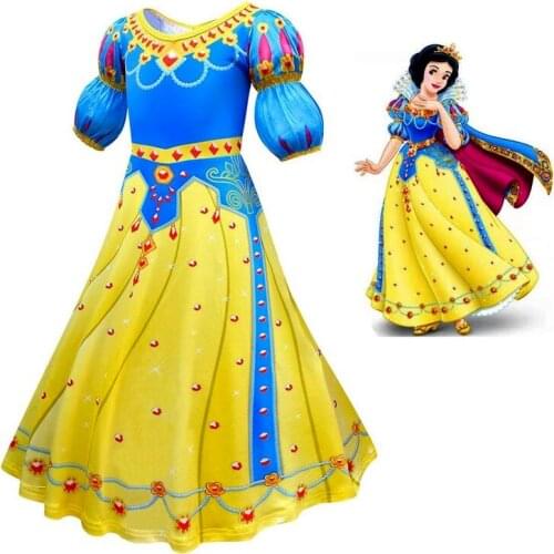 2021Girls Princess Dress Inspired Baby Clothes Cosplay Christmas Halloween Costume for Kids Cosplay Dress2-12years Old