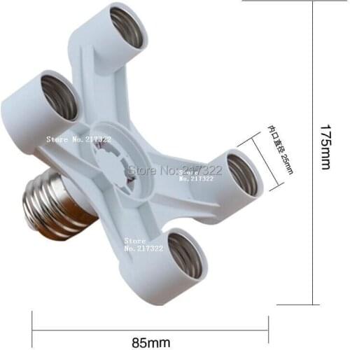 4PCS,E27 untuk 4 kepala E27 dasar lampu Cahaya Lampu Umbi Adapter Converter E27 Lampu Adapter dudukan lampu Bebas Biaya Kirim