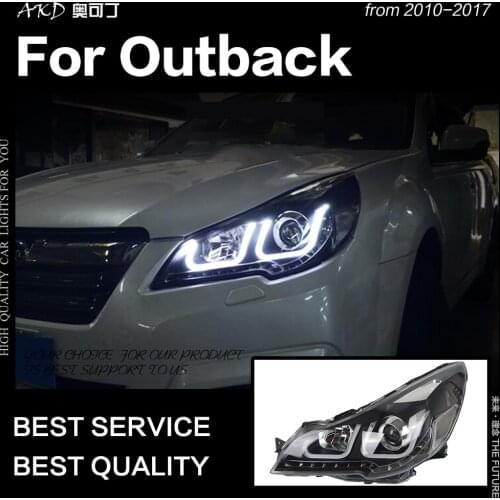 AKD Car Styling Head Lamp for Outback Headlights 2010-2016 Outback LED Headlight Angel Eye DRL Hid Bi Xenon Auto Accessories