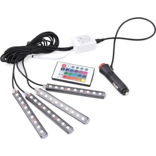 Car RGB LED Neon Interior Light Lamp for ford ka peugeot ford focus golf mk3 honda civic 2017 jimny citroen c3 renault