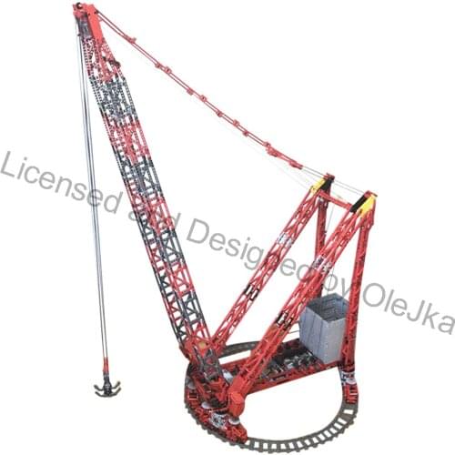 Authorized 4155Pcs MOC-78281 RC Crane Model Mammoet PTC-200-DS SSL Fixed Ring Rail Crane Bricks Toy - Dynamic Version